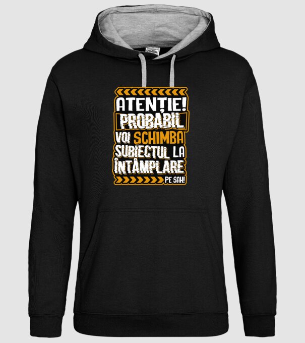 Atenție, probabil voi schimba subiectul la întâmplare pe șah model negru pe tricou