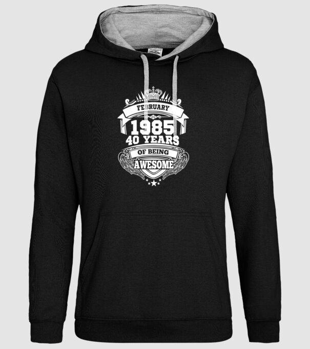 Awesome being of february 1985 model negru pe tricou