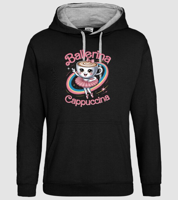 Ballerina Cappuccina model negru pe tricou