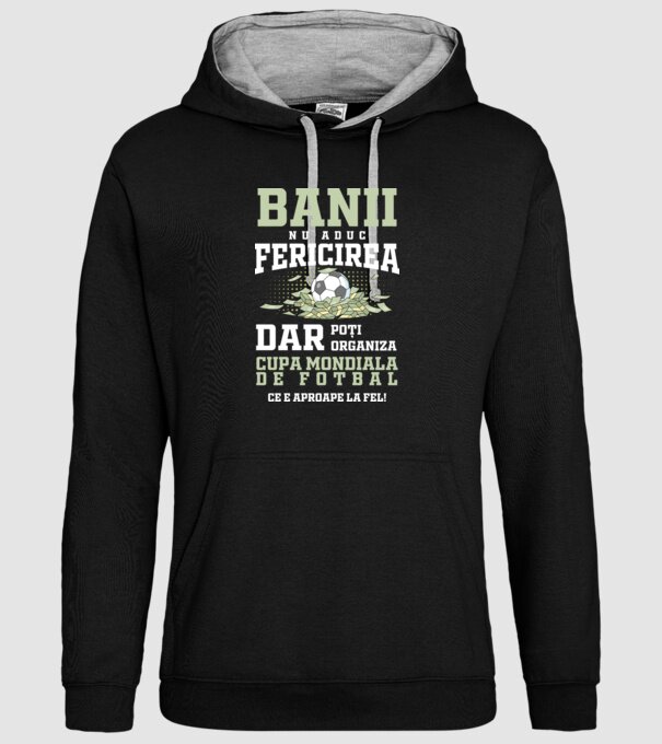 Banii nu aduc fericirea model negru pe tricou