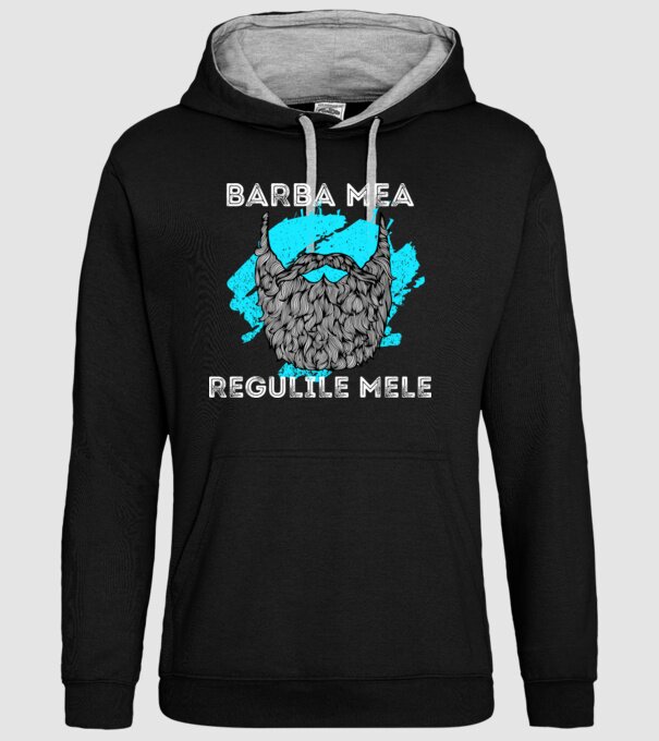 barba mea - regulile mele model negru pe tricou