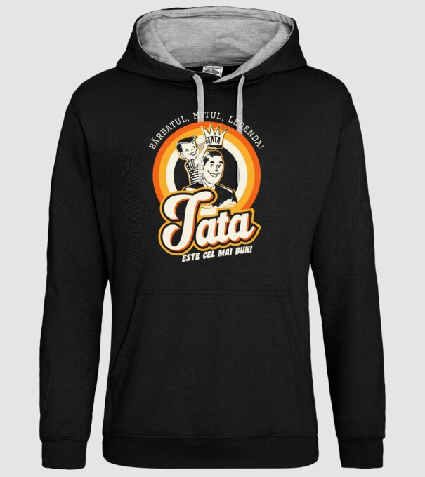 Bărbatul, mitul, legenda! Tata este cel mai bun! model negru pe tricou