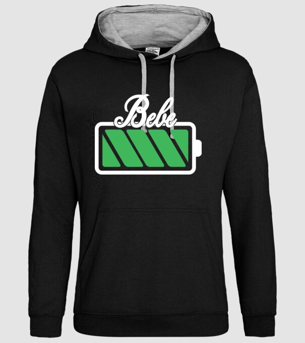 Bebe încărcat model negru pe tricou