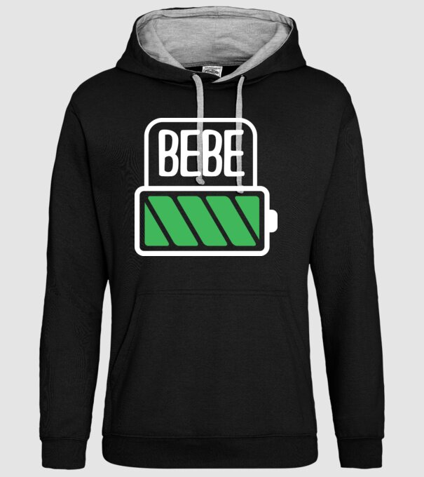 Bebe încărcat model negru pe tricou
