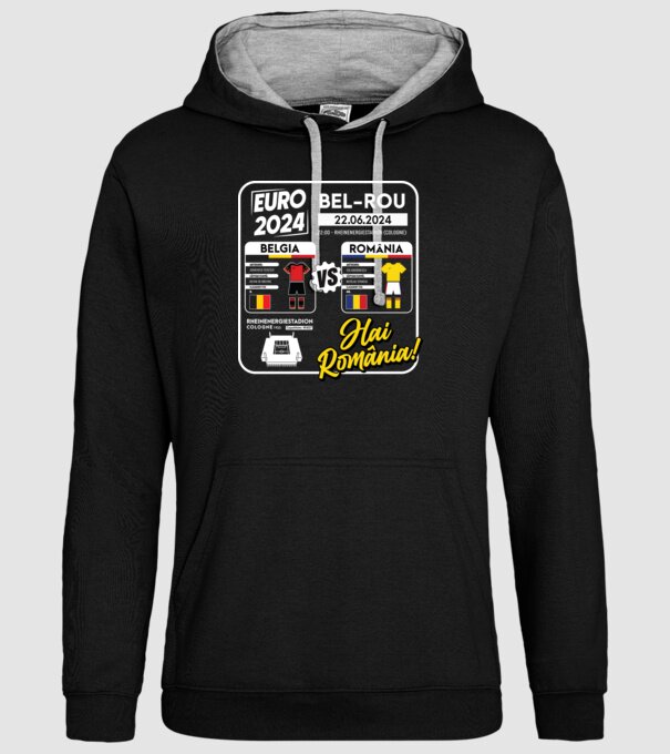 BEL-ROM euro 2024 calendar model negru pe tricou