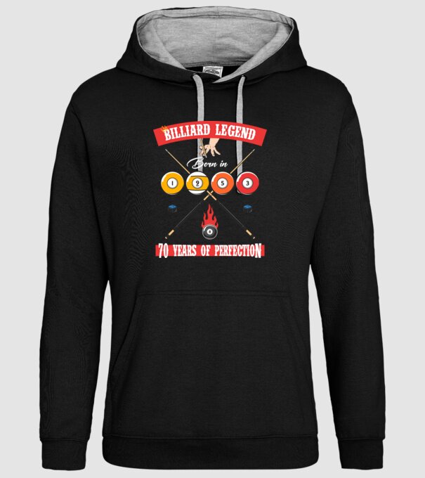 Billiard legend born in 1953 model negru pe tricou