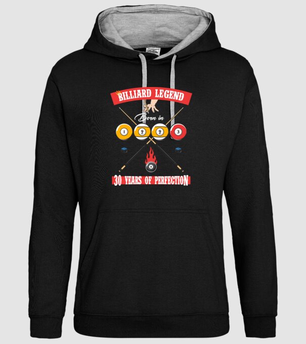 Billiard legend born in 1993 model negru pe tricou