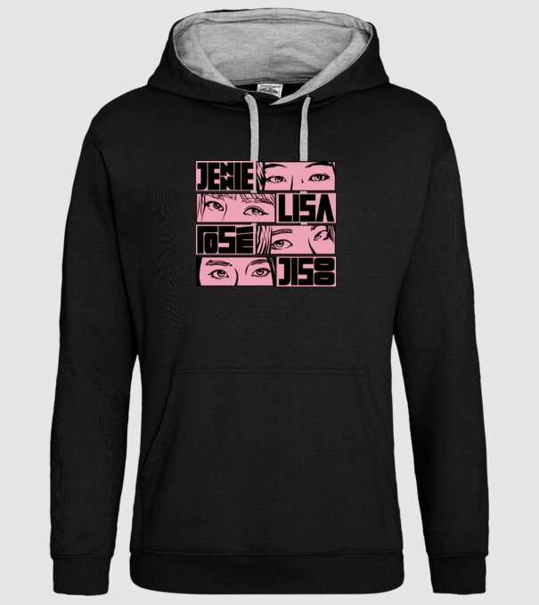 BlackPink manga model negru pe tricou