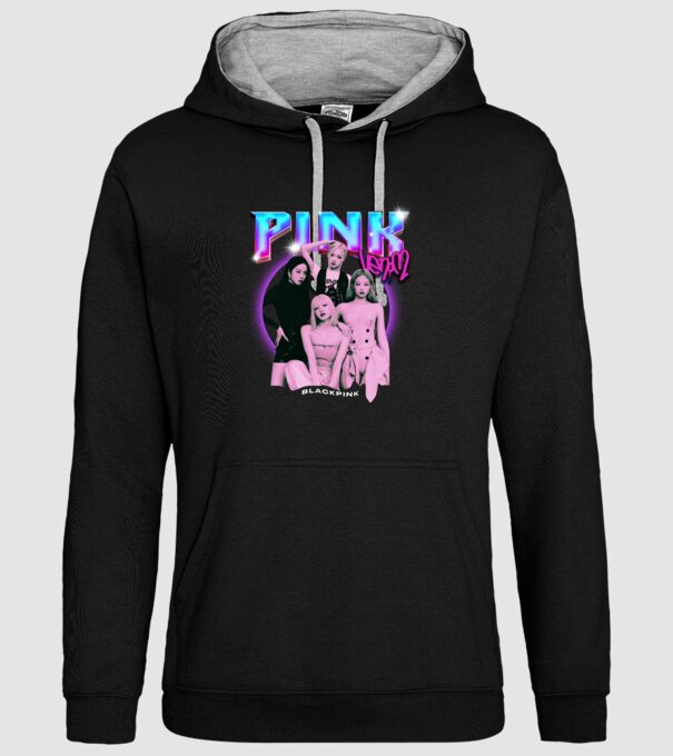 BLACKPINK pink venom model negru pe tricou