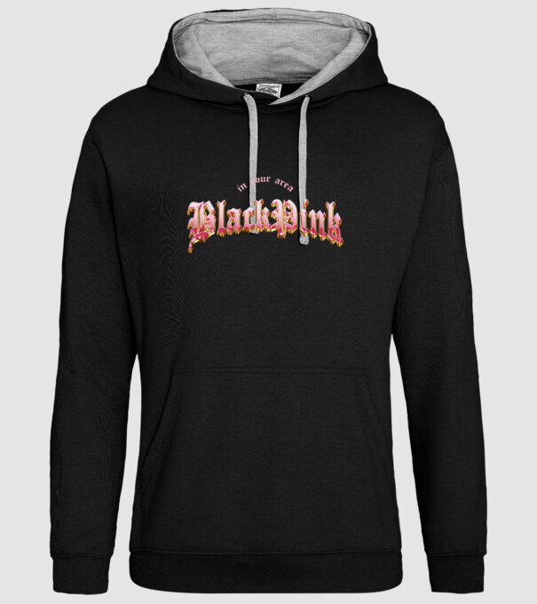 BLACPINK in your area model negru pe tricou