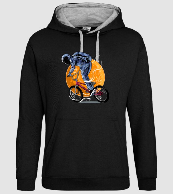 BMX space model negru pe tricou