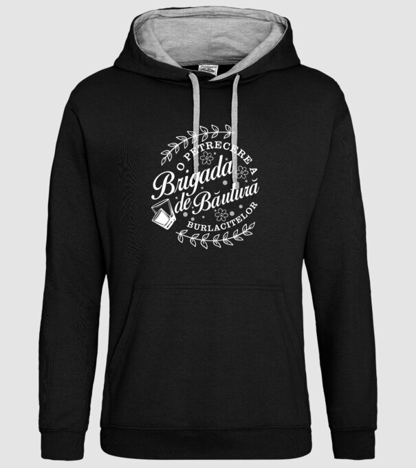 Brigada de băutură model negru pe tricou