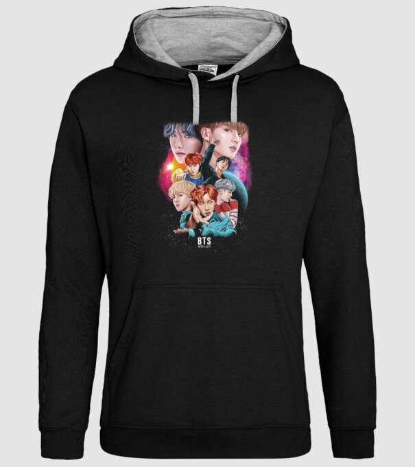 BTS POSTER model negru pe tricou