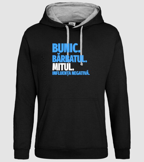 Bunic model negru pe tricou