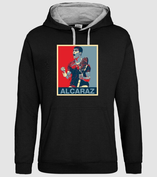 Carlos Alcaraz model negru pe tricou