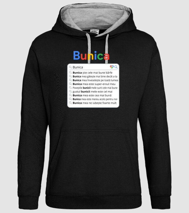 căutare Google Bunica model negru pe tricou