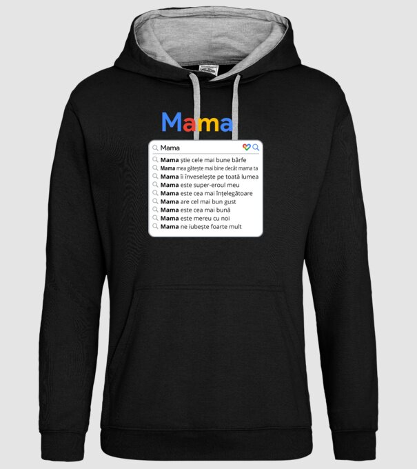căutare Google Mama model negru pe tricou