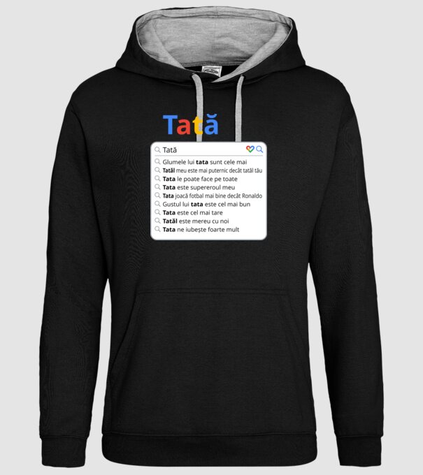 căutare Google Tată model negru pe tricou