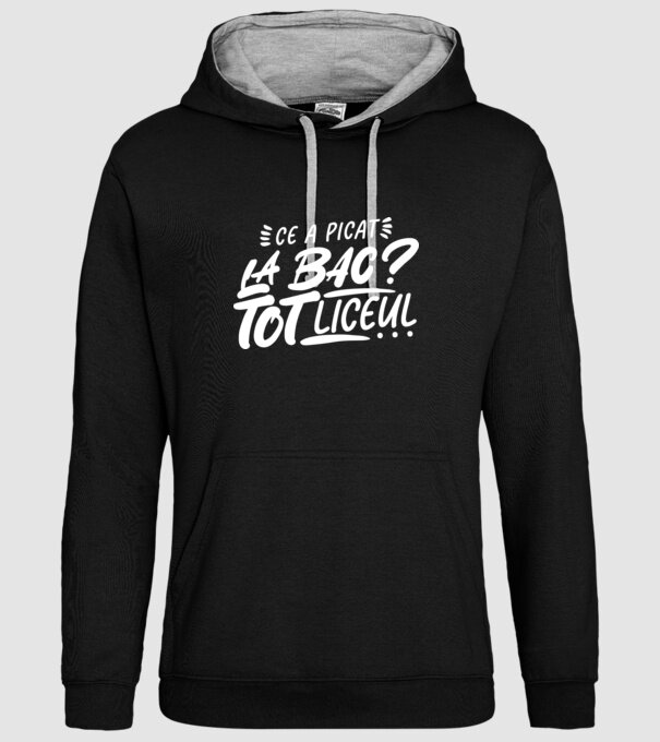 Ce a picat la bac model negru pe tricou