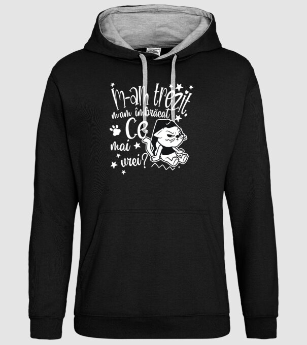 Ce mai vrei? model negru pe tricou