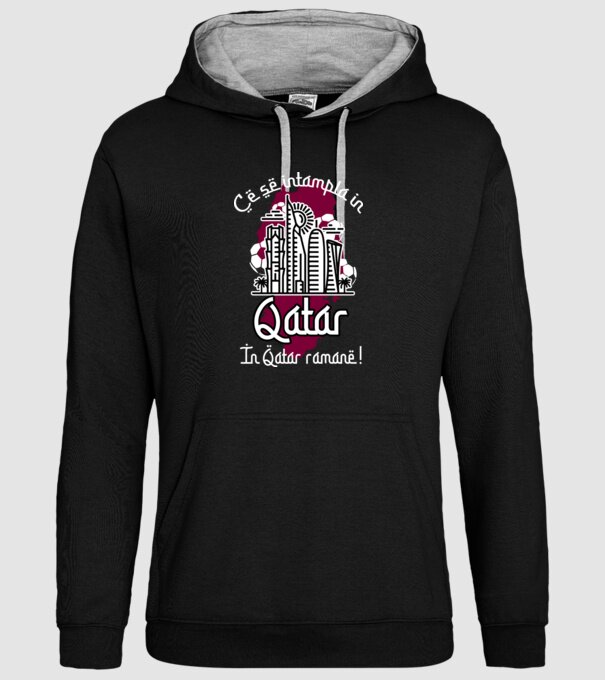 Ce se întâmplă în Katar model negru pe tricou