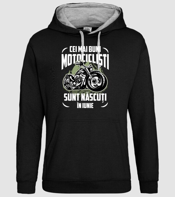 Cei mai buni motocicliști sunt născuți în Iunie model negru pe tricou