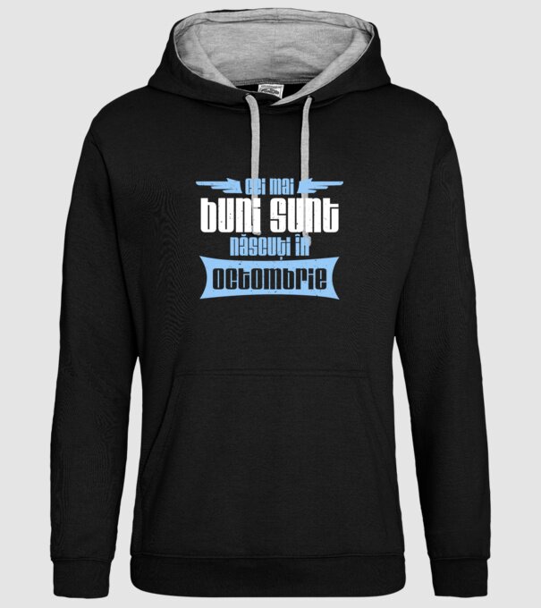 Cei mai buni sunt născuți în octombrie model negru pe tricou