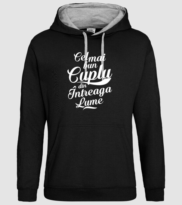 Cel mai bun cuplu din întreaga lume model negru pe tricou