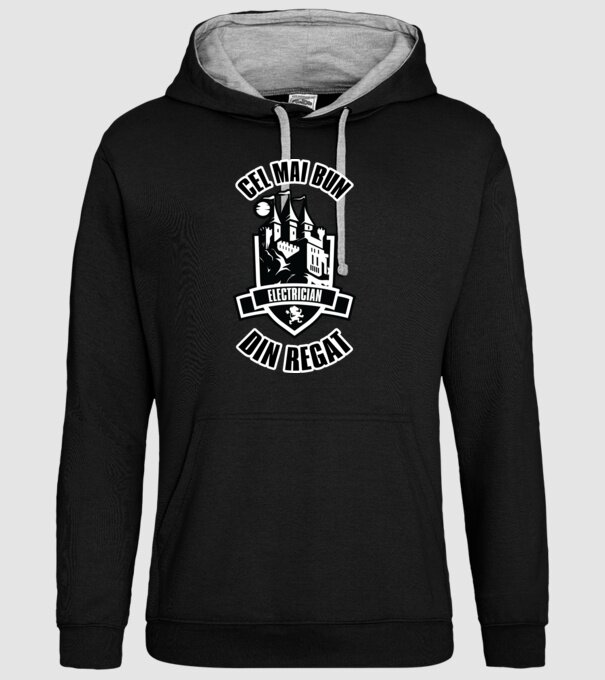Cel mai bun electrician din regat model negru pe tricou