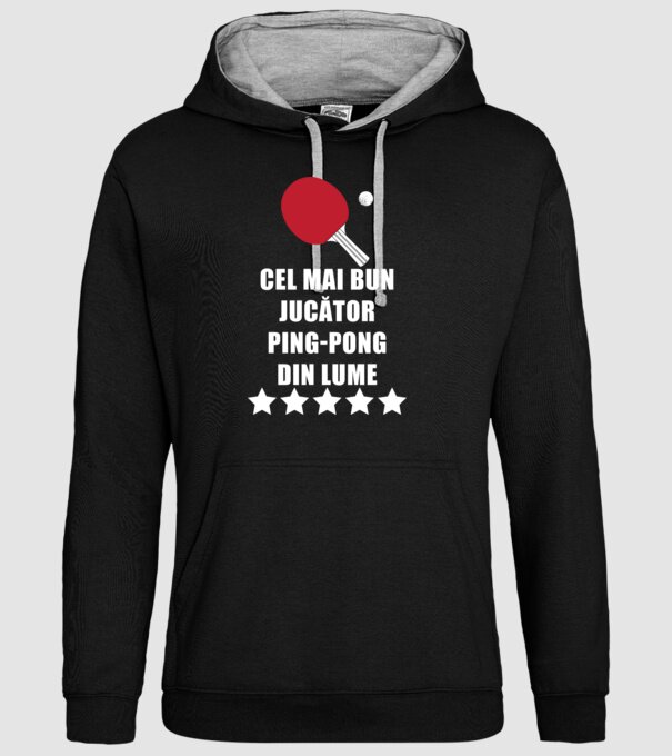 cel mai bun jucător ping-pong din lume model negru pe tricou