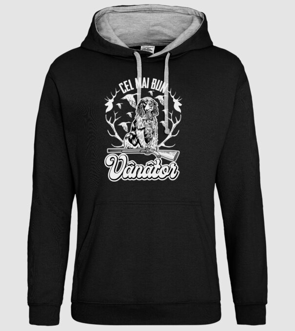Cel mai bun vânător model negru pe tricou