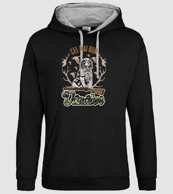 Cel mai bun vânător model negru pe tricou
