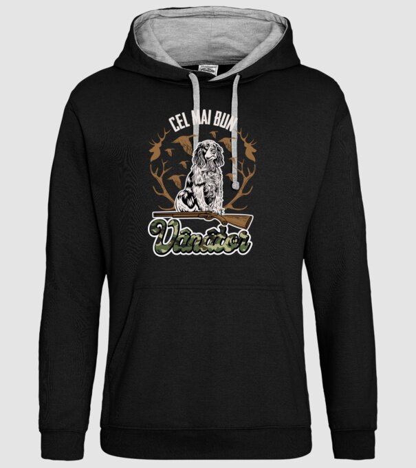 Cel mai bun vânător model negru pe tricou
