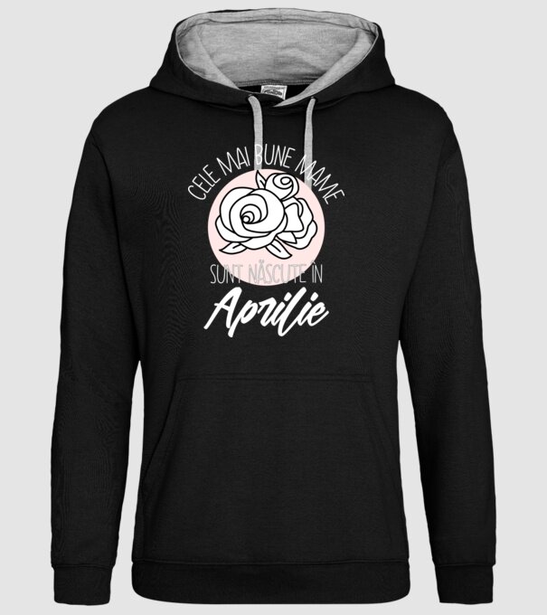 Cele mai bune mame sunt născute în Aprilie model negru pe tricou