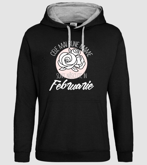 Cele mai bune mame sunt născute în Februarie model negru pe tricou