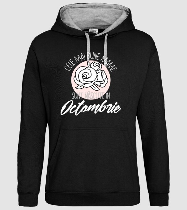 Cele mai bune mame sunt născute Octombrie model negru pe tricou