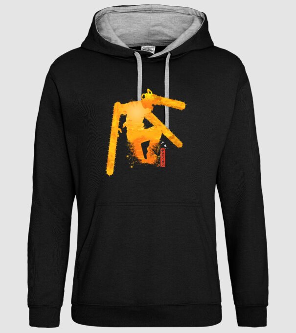 Chainsaw man Denji model negru pe tricou