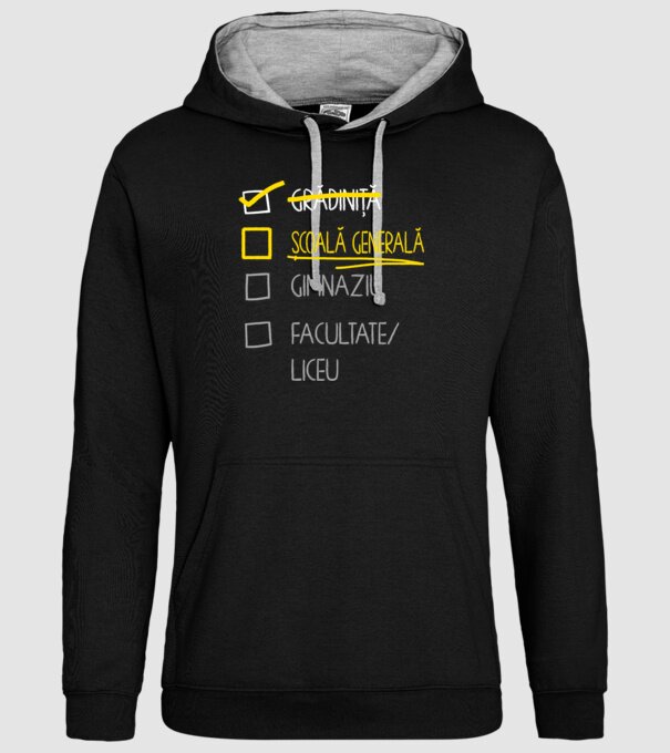 Cheklist educație - grădiniță negru model negru pe tricou