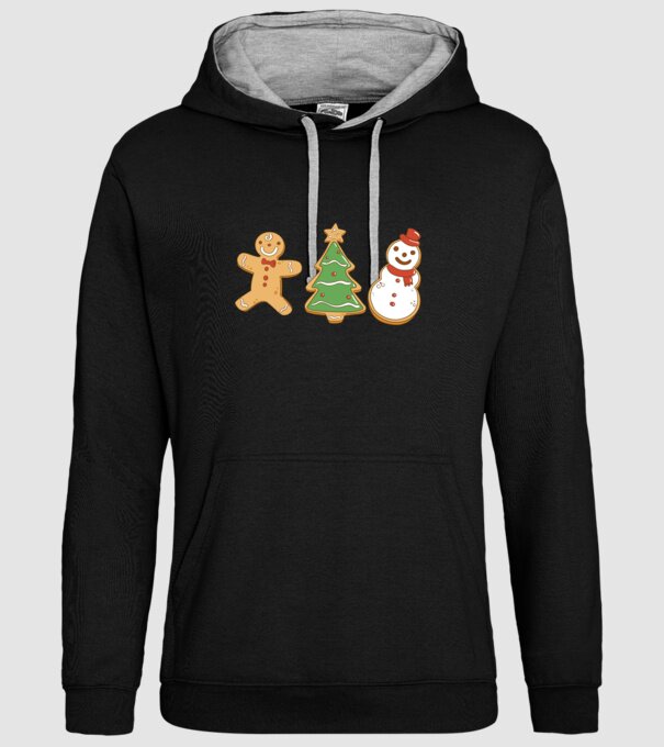christmas cookies model negru pe tricou