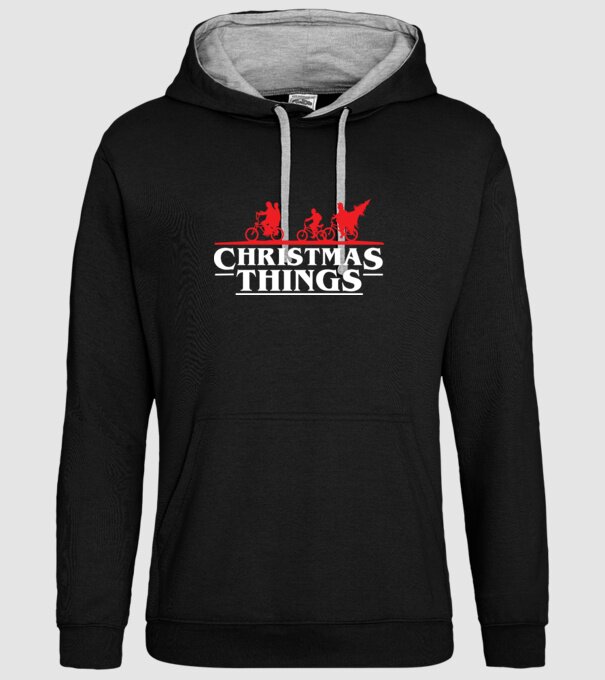 christmas things model negru pe tricou