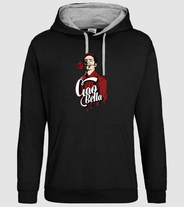 ciao bella berlin rose model negru pe tricou
