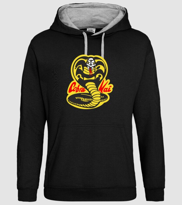 cobra kai logo model negru pe tricou