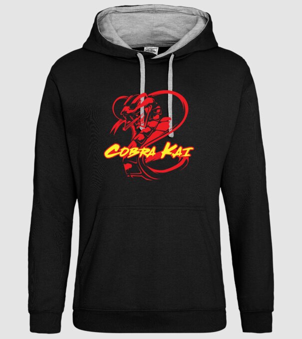 cobra kai simple model negru pe tricou
