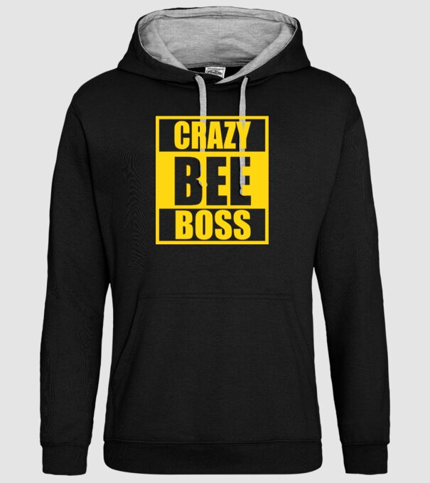 Crazy bee boss model negru pe tricou