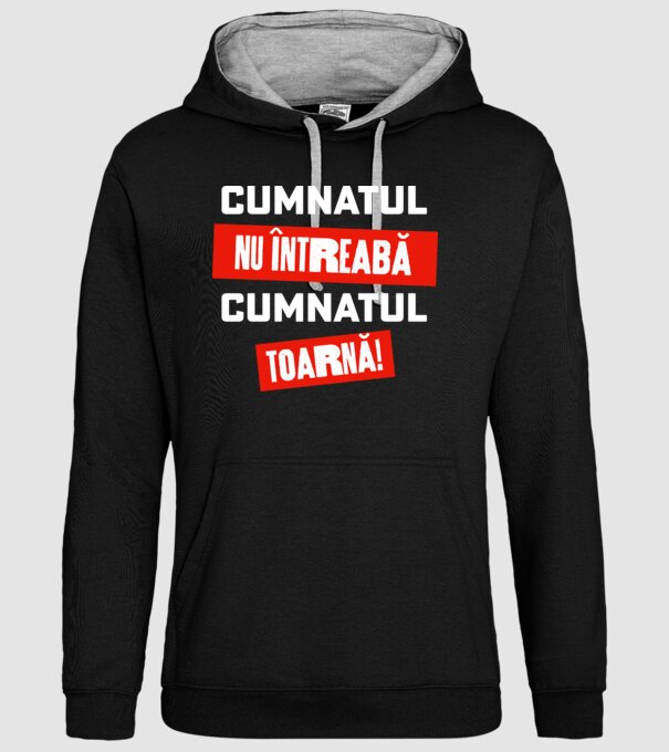 Cumnatul nu întreabă, cumnatul toarnă! model negru pe tricou