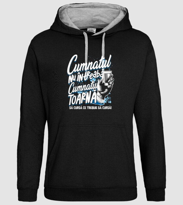 Cumnatul nu întreabă, cumnatul toarnă. Să curgă ce trebuie să curgă! model negru pe tricou