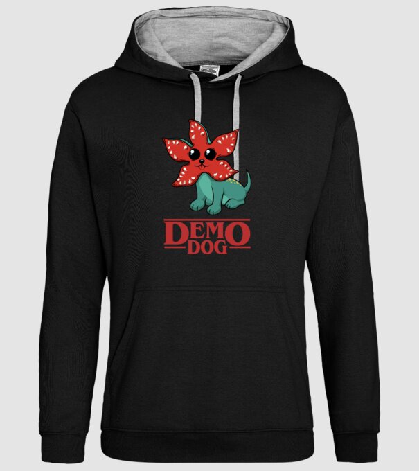 cute demodog model negru pe tricou
