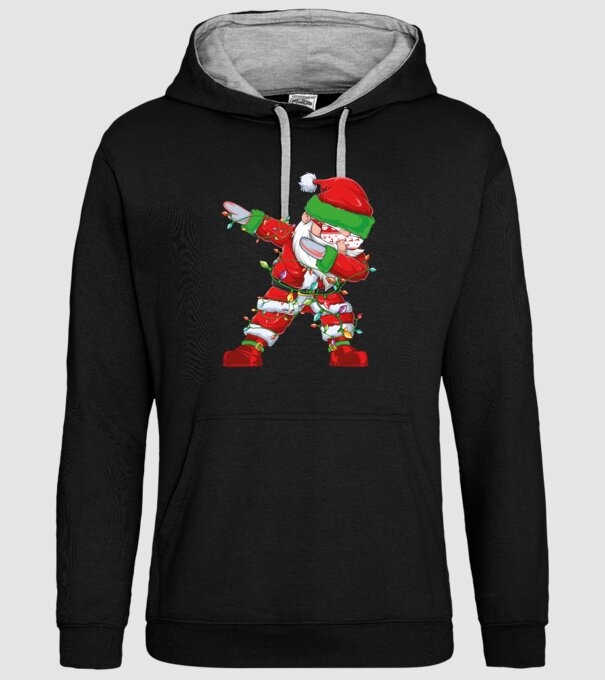 Dab Santa model negru pe tricou