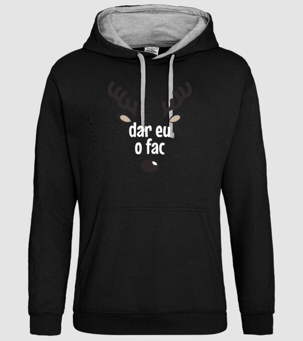 Dar eu o fac crăciun chiar căprioară Negru model negru pe tricou