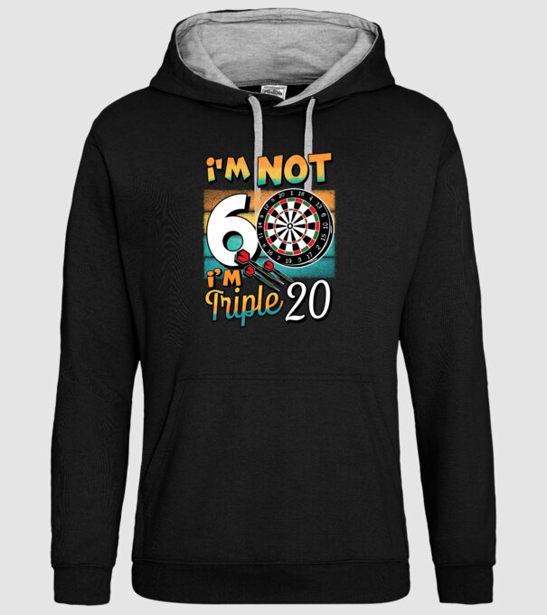 Darts Birthday 60 years old model negru pe tricou